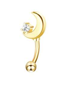 DOLOTTA 1 pièce Bijoux de piercing de cartilage en acier inoxydable 16G 18G, anneaux pour sourcil, anneau de nombril, lèvre, helix, rook, daith, boucles d'oreilles tragus avec cristal CZ. Barre incurvée pour piercing corporel.