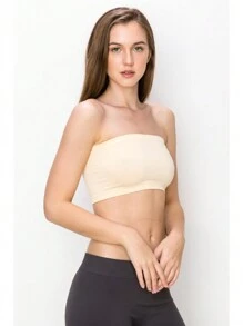 KURVE SEAMLESS MINI BANDEAU TUBE TOP - Skin - View 4