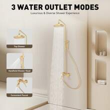 YUNRUX Antique Retro Shower Set Shower Faucet Rain Shower Shower System With Hand Shower - Bronze - View 2