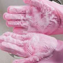 Guantes para bañar mascotas para uso transfronterizo, anti-arañazos y mordeduras, guantes de limpieza para mascotas, herramienta de baño para mascotas, guantes de silicona para mascotas