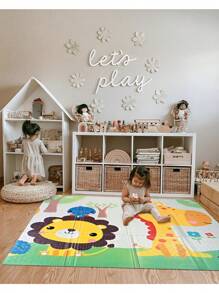 Baby And Child Play Mat 150 X 150 Cms, Double-Sided, Foldable, Reversible, Waterproof, Padded, Non-Slip Rug, Ideal Mat For Crawling And Early Stimulation. MOPI BABY. - 橘色 - 查看 6