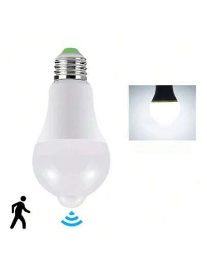 Kit  2 Lâmpadad Tecnologicas  Led 9w Com Sensor De Presença Branco Frio Bivolt Ideal Automática