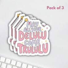 Mögen sich all Deine Trugbilder erfüllen, lustiger Aufkleber, sarkastischer Vinyl-Aufkleber in Ausschnittform, humorvoller, wasserdichter und witterungsbeständiger Aufkleber für Wasserflaschen, Laptops, Tassen, Autos, Tagebücher und für den Außenbereich, langanhaltend, abnehmbar, wiederverwendbar und von hoher Qualität, Schulmaterial, Rückkehr zur Schule - Verschiedenfarbig - Übersicht 10