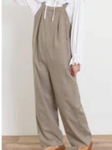 Solid Pocketed Loose Fit Corduroy Overall
