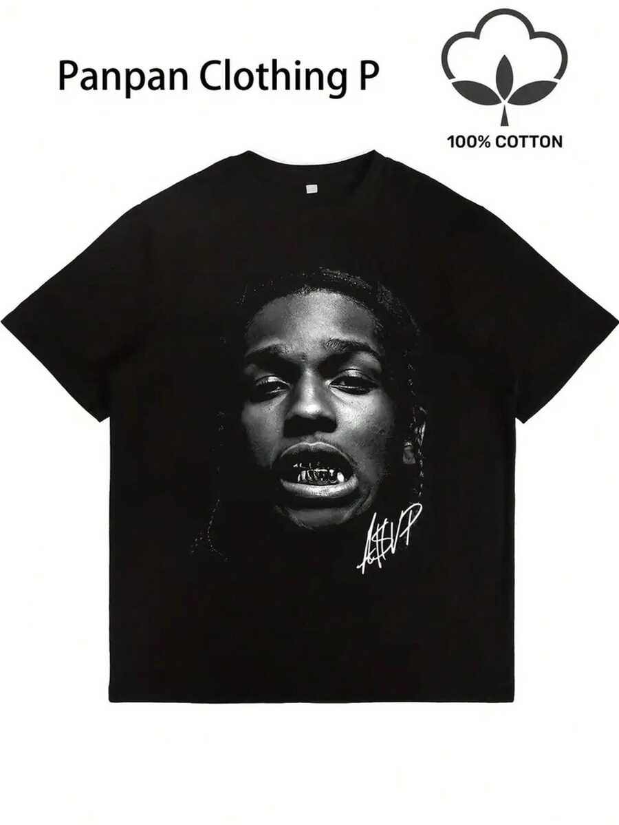 (1 Piece, 100% Cotton, 180gsm) Men's Casual Pop-Culture-Themed Print Round Neck Short Sleeve T-Shirt - Fashion Tee Suitable For All Seasons, Slight Elasticity, Regular-Fit, Pure Cotton Top