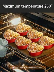 20个心形铝箔布丁杯，锡箔防皱杯，彩色耐高温慕斯杯，带盖烘焙蛋糕模具，心形蛋糕盘，铝箔碗，布丁杯，家用烘焙蛋糕模具，慕斯情人节心形蛋糕盘，蛋糕纸杯 - 彩色 - 查看 6