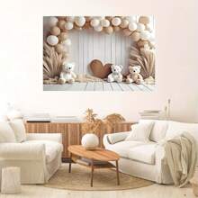 1 tấm Banner Polyester hình gấu bóng bay, nhiều kích cỡ, tiệc ngày lễ, phông nền chụp ảnh sinh nhật, trang trí tường sân vườn & sân trong, trang trí nhà trong nhà & ngoài trời - Nhiều màu - Xem 6