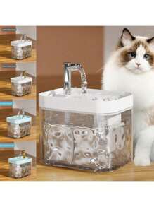 1pc 1.5L Pet Water Dispenser, Cat Water Dispenser, Automatic Filter Of Water Impurities, Silent Water Dispenser, Suitable For Small And Medium-Sized Cats And Dogs Automatic Drinking Water, USB Power Cord Without Adapter, Replacement Filter Can Be Purchased