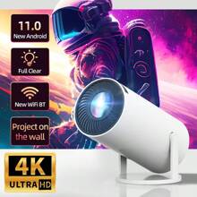 HUASHIJIE 2025 New Super-Clear 1080P Intelligent 5G Dual-Band Projector Home Bedroom 4K Ultra-High-Definition Projection Wall High-Definition Small Home Theater HD Computer Screen Projection Fitness Office Outdoor Camping Room Internet Class Living Room Dormitory Students Mini-Projector