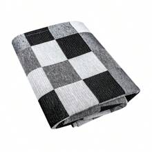 Jacquard Rug 2.00 M X 1.40 M Non-Slip Geometric Living Room Office Bedroom - Black Pixel - View 3
