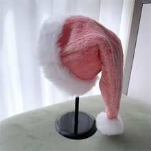 Pink And Silver Silvery Santa Hat - Pink -30x45cm Christmas Decorations Home Christmas Gifts Christmas Decor