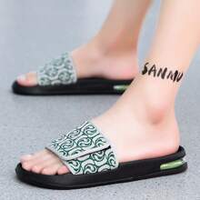 Men's Versatile, Fashionable, Breathable, Casual Comfortable, , Non-Slip, Lightweight, Indoor Slippers - Green - View 3