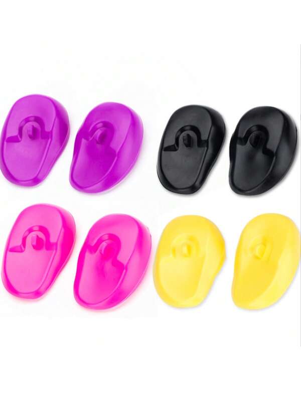 2Pcs Salon Ear Heat Protector Shower For Ear Plastic Hair Dye Coloring Cover Earmuffs Home Silicone Protectors Shield Salon Covers Hairdressing Shower, Dyeing Hair Dye Protector Silicon Hairdressing Dye Coloring Ear Cover Sheet Protector For Home Personal And Business Hairdressing Shop Use,Hair Tools,Hair Products And Accessories For Barber Salon Beauty Travel Essentials,Back To School,Travel Holiday Essentials,Hair Accessories For Women