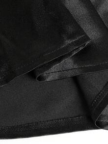 Damen Vintage Hoher Taille Perlen Gürtel Rock, elegantes Dame Design, vielseitig einsetzbar