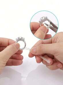 4pcs-4 Different Models Ring Size Adjuster, Transparent Plastic Spring Invisible Ring Adjuster, Suitable For Loose Rings, Firm And Comfortable Fit, Used To Make Jewelry Guards, Sizers, Assemblers Screw, Screw Silicone Fastener Set Best Gift, Perfect For Weddings And Outdoor Activities