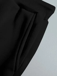 One Olympia Premium Japanese Pain Multi-Color Sweatpants Perfect Fit - Black - View 4