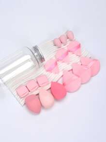 15个化妆海绵套装，含收纳盒，包括3个普通化妆海绵、3个迷你化妆海绵、3个粉扑、3个迷你粉扑和3个迷你指套粉扑。适用于化妆、家居装饰、梳妆台、旅行、卧室等场合。产品包含粉扑、美妆蛋、粉扑、化妆海绵等，价格实惠，适合作为圣诞礼物、化妆品、化妆工具等。此外，它也是送礼佳品，适合送给女性，是圣诞礼物的理想选择。此外，它也是旅行必备品。 - 彩色 - 查看 3