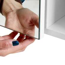 TUKAILAi Mirror Cabinet Bathroom With Storage Shelves, Wall Cabinet Bathroom Cabinet With Mirror Single Door - trắng - Xem 2