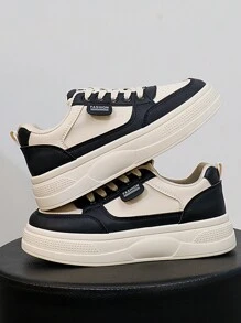 女士时尚百搭休闲厚底运动鞋 - 黑卡 - 查看 5