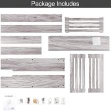 Radiator Cover Heater Cover Cabinet Radiator Shelf MDF Wood Vertical Slat White Grey Radiator Covers Living Room Furniture - Grey - View 8