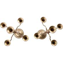 SHZICMY 2 Pcs Gold Candelabra Candle Stand - 21in Tall Metal Candlestick Holder 5 Arms Candelabra Table Centerpiece For Wedding Fireplace Home Halloween Church Decor Fast Arrival DIY Tool Kit - 金色 - 查看 6