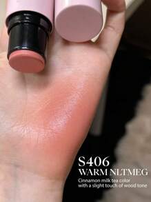 SATIN Multi-Purpose Blush Stick S406 Warm Nutmeg, Long-Lasting Blush Suitable For Eyes And Cheeks - S406 Warm Nutmeg - View 3