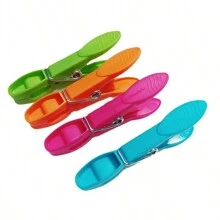 24pcs Plastic Clothes Pegs, Windproof Drying Clips, Travel Plastic Clips, Windproof Underwear Clips, Clothesline Clips