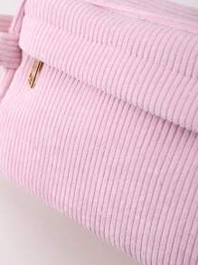 1 pièce Grand sac cosmétique en velours côtelé, sac à maquillage en velours côtelé mode simple,sac de rangement à main,sac cosmétique de voyage portable pour femmes, lavable à la main, sac de voyage pour maquillage, vibes bohèmes - Multicolore - Voir 3