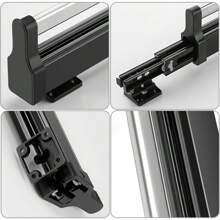 衣柜拉出式衣架杆，可调节重型钢制衣服收纳衣架杆，适用于裤子外套（597 毫米/23.5 英寸）、春季、简约、夏季上衣