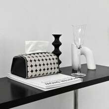 Porta tovaglioli semplice in pelle PU pieghevole, scatola per carta creativa, portatovaglioli, portarotolo di carta da cucina, porta fazzoletti nero, bianco, portafazzoletti tascabile, porta salviette umide