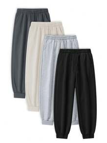 Men's Solid Color Drawstring Sports Pants Jogging Pants Suitable For Outdoor Jogging Gym Fitness Spring And Autumn Sports Casual Pants