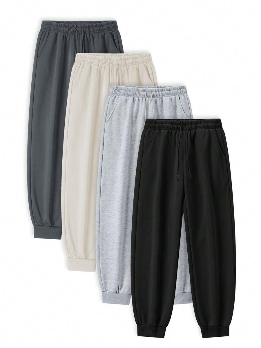 Men's Solid Color Drawstring Sports Pants Jogging Pants Suitable For Outdoor Jogging Gym Fitness Spring And Autumn Sports Casual Pants