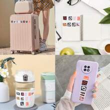 Boxed Stickers Retro Letters Light Retro Hand Tent DIY Material Decorative Self-Adhesive Stickers 52 Pieces Into - Mixing Colors - View 12