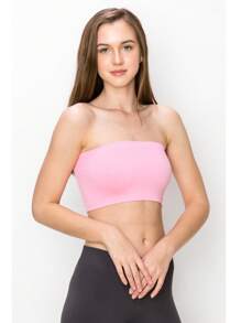 KURVE SEAMLESS MINI BANDEAU TUBE TOP - Pink - View 4
