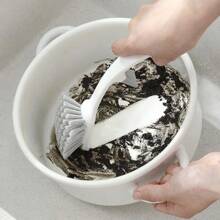 Cepillo de limpieza de aceite y descalcificación de largo de cocina para lavar platos y ollas para eliminar la suciedad sin dañar la olla - Gris claro - Ver 5