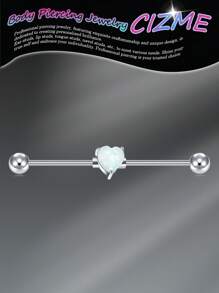 CIZME 14G Industrial Barbell Cartilage Earring Body Piercing Jewelry 35mm 38mm, Industrial Piercing Jewelry Industrial Piercing,Industrial Earrings For Women Men,Industrial Barbell Stainless Steel Industrial Bar Piercing Iindustrial Bar - Silver - View 11