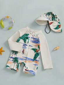 Young Boys Swimwear - 白色 - 查看 4