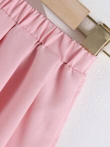 Conjunto de 2 piezas para niña bebé, Blusa con gráfico 3D de fresa y Falda plisada, Conjunto elegante y dulce - Multicolor - Ver 7