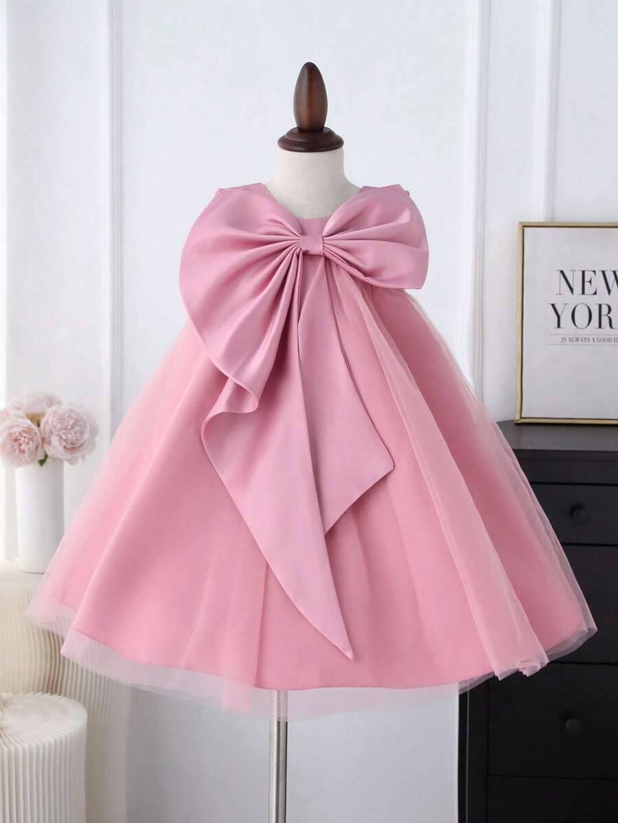 Abito da festa senza maniche in tulle soffice per bambine, costume per laurea/performance alla scuola materna, estivo