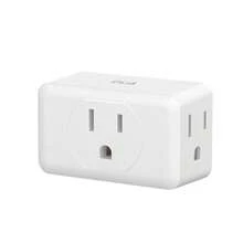 CILIA 1/2pcs 3-Sided Way Outlet Splitter, Multi Plug Outlet Extender,3 Prong Wall Plug Adapter,Small Electrical Outlet,UL Listed,For Cruise Ship, Travel, Home, Office,White