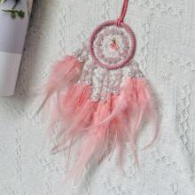 Crystal Car Pendant, Feather Wind Chime Rear View Mirror Hanging Ornament, Car Interior Accessories & Gift - one-size - View 4