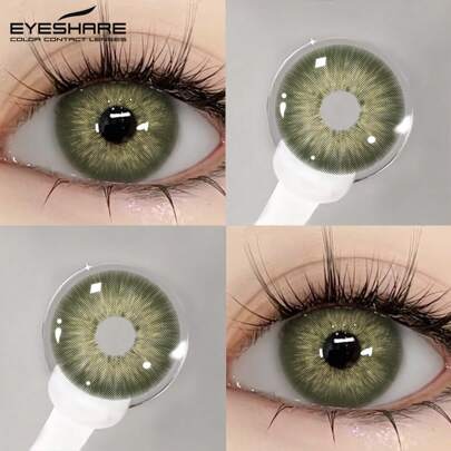 EYESHARE 1 Paar lila-graue farbige Kontaktlinsen Make-up 14,2 mm Jahresverwendung Halloween Kostüm Cosplay