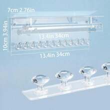 1 pieza Soporte de pared de acrílico para joyas, estante aromático, organizador de baño, gancho en forma de diamante para exhibir joyas
