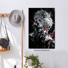 Framed-Dark Mad Masked Man Anime Canvas Art Cool Unique Wall Decoration,Birthday Party Decoration, Family Living Room Office Wall Decoration, Perfect Valentine's Day Gift And Wall Decoration