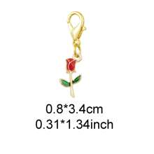 2-10PCS Clip On Charms Heart Rhinestone Bow Rose Pearl Pendant For Jewelry Necklace Bracelet Making DIY Shoe Lace Decoration