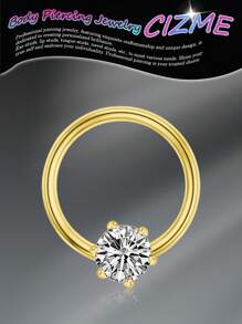 CIZME Gold Stainless Steel Hoop Nose Ring Cartilage Ring Set Gold Color Set For Men And Women, Stainless Steel Nose Ring Hoop Nose Piercing Jewelry For Women And Men Gold Hoop Nose Ring, Stainless Steel Helix Tragus Lip Septum Ring Cartilage Earring Hoop Piercing Jewelry