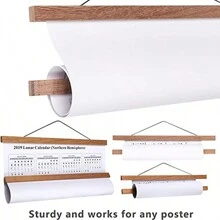 Pine Teak Wood Magnetic Poster Frame Hanger, Magnet Poster Frame For Posters, Prints, Photos, Pictures, Maps, Scrolls, And Canvas Artwork 1pc, Hanging Scroll, Solid Wooden Picture Frame, Hanging Picture Frame, Mobile Poster Frame, Painting Core Teak Scroll Gifts Birthday Graduation