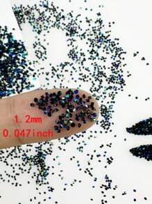 Micro 1.2mm Iridescent Shine Glass Dust Nail Jewels - 10000Pcs Pixie Nail Crystals Rhinestones - Mini Nail Beads Charms Accessories For Nail Art (Clear AB) - Nhiều màu - Xem 5