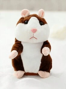Juguete de peluche de hámster parlante lindo de 16.5cm/6.5 pulgadas, muñeco de repetición y asentimiento, juguete de peluche con sonido repetitivo, juguete de peluche para niños, juguete de ratón, regalo de cumpleaños, juguete de rompecabezas de aprendizaje, juguete educativo, regalo de Navidad para bebés