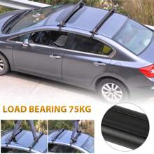 Lockable Aluminium Car Roof Rack Bars Without Rail Anti Theft Luggage Carrier - 黑色 - 查看 4